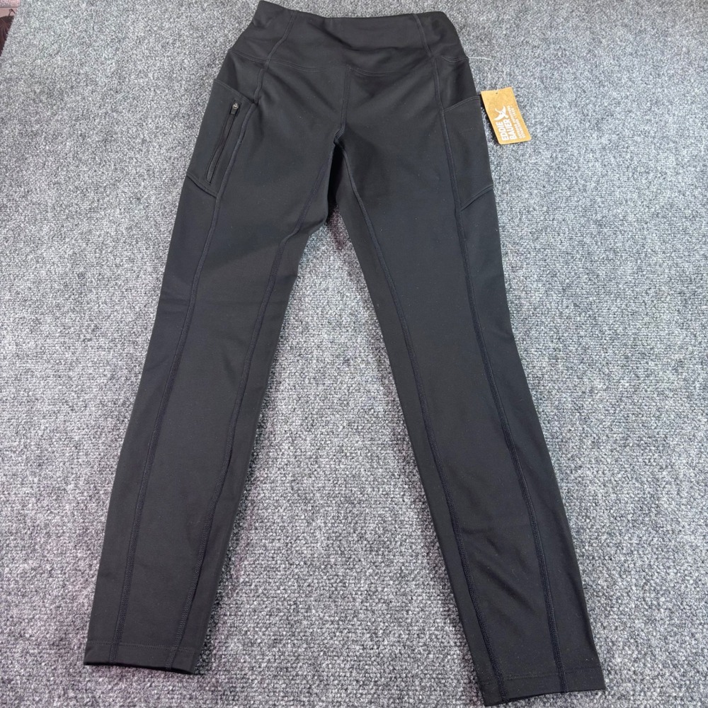 Eddie Bauer Crossover Trail Adventure Leggings Women XS Black New Hiking Pockets